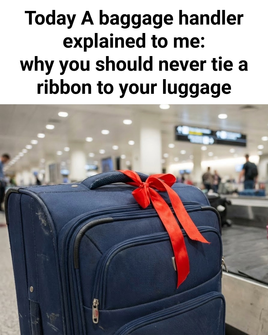 Baggage Handler Reveals Why You Should Never Tie a Ribbon on Your Luggage
