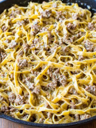 Garlic Butter Beef Pasta