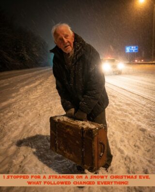 The highway was almost unrecognizable beneath the snowfall.