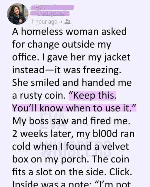 The firing felt like a public execution. One act of kindness, one cruel sentence, and my whole life shattered on the sidewalk. I walked away shivering,