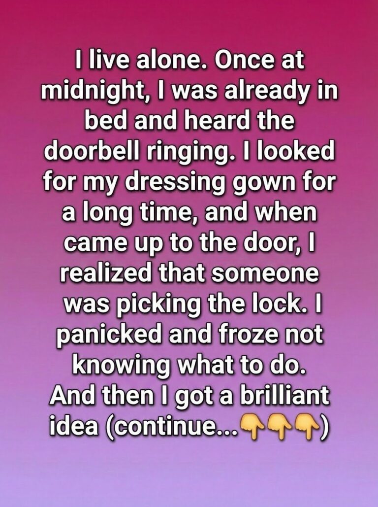 Living alone had always felt peaceful to me.