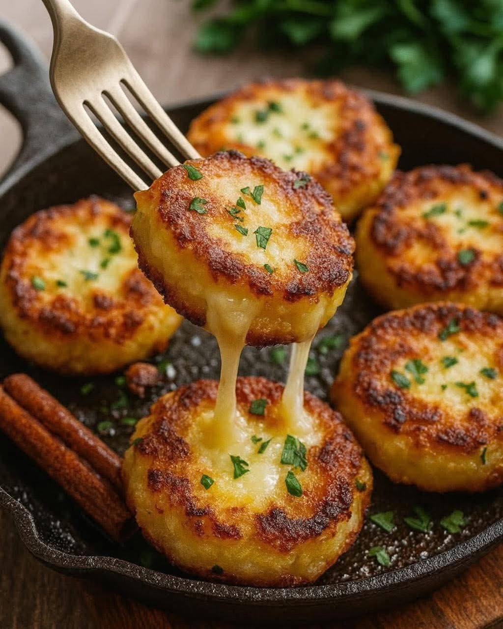 Cheesy Mashed Potato Cakes