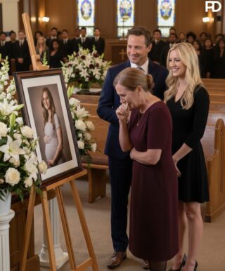 I stepped into my eight-month-pregnant daughter’s funeral with lilies choking the air. Her husband stood by the coffin—smiling—his arm around a woman I’d never seen.