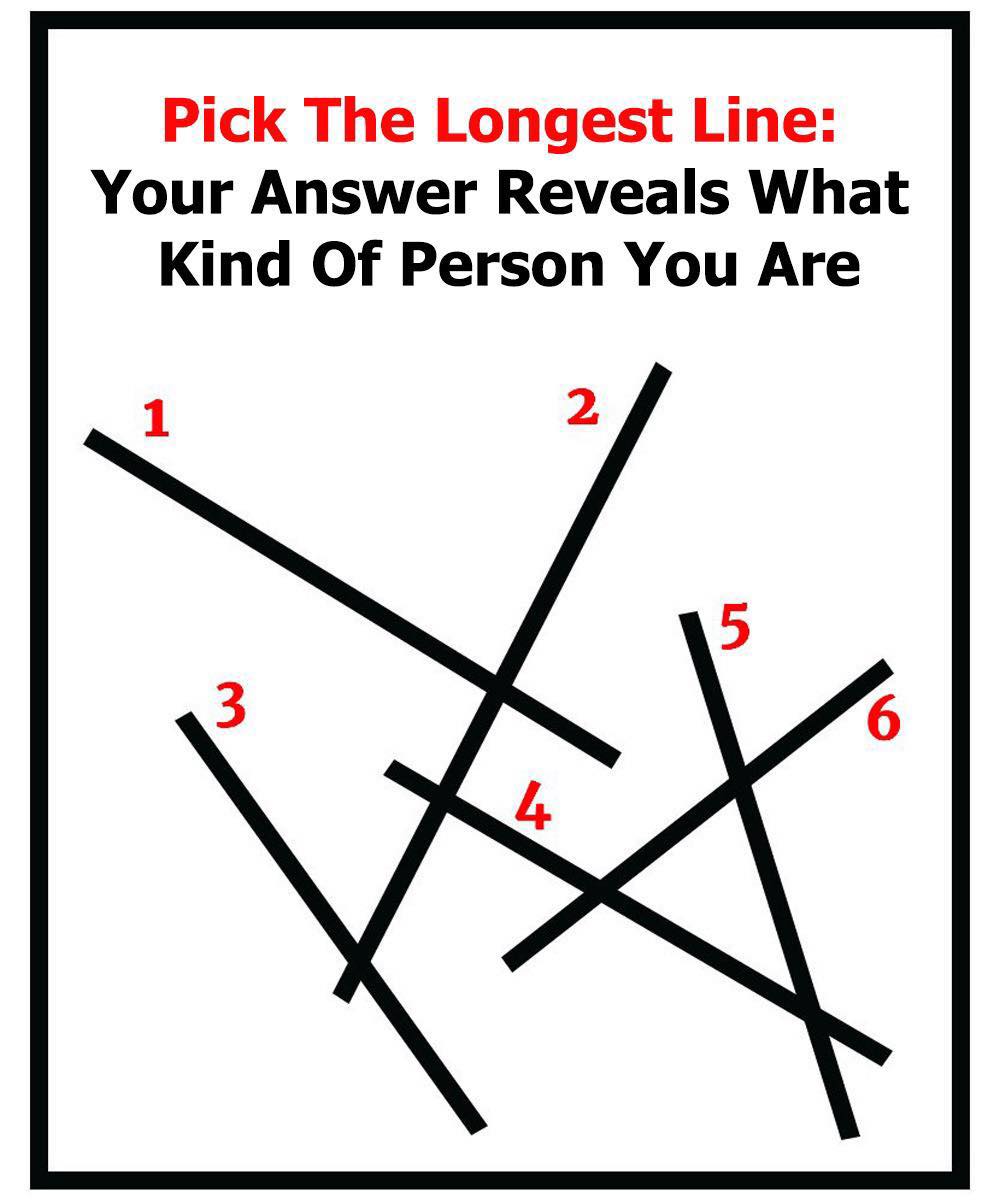 Choose the Longest Line …What Your Pick Reveals About You