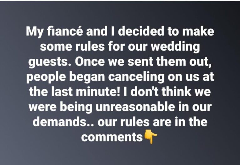 Woman sends list of rules to wedding guests – soon a lot of them start cancelling