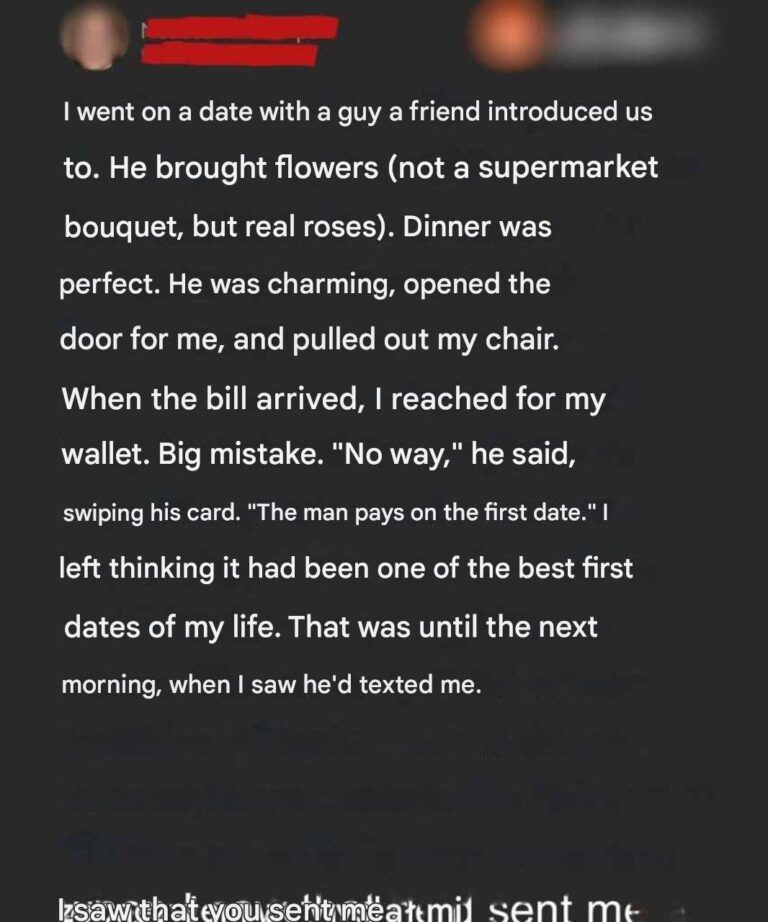 My partner insisted on paying the bill; I regret letting them do it.