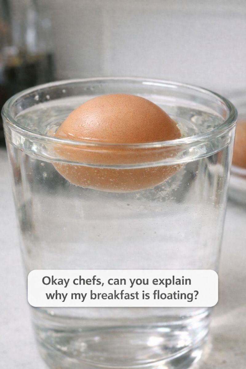 Okay chefs, can you explain why my breakfast is floating?.