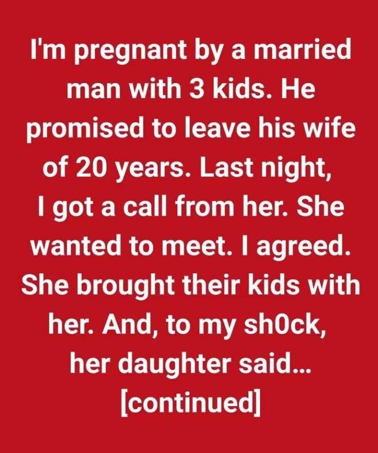 I Broke Up a Marriage and Got Pregnant — But His Wife’s Unexpected Question Left Me Stunned