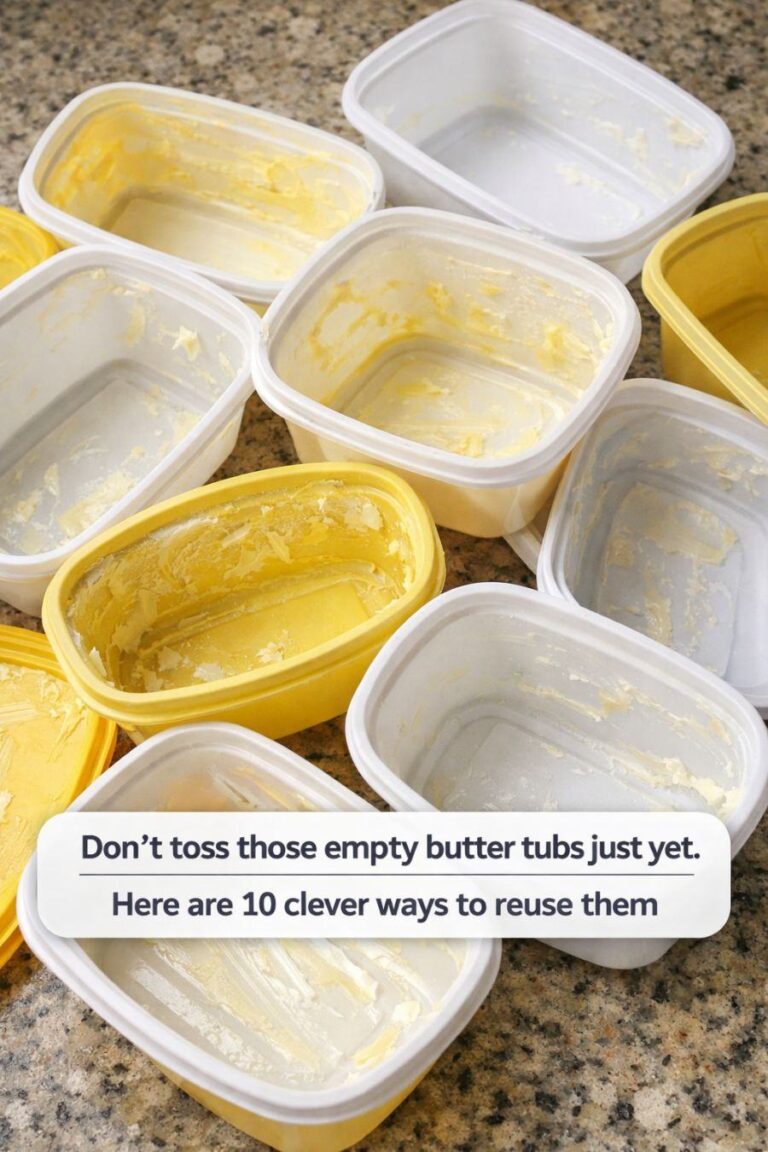 Don’t toss those empty butter tubs just yet. Here are 10 clever ways to reuse them