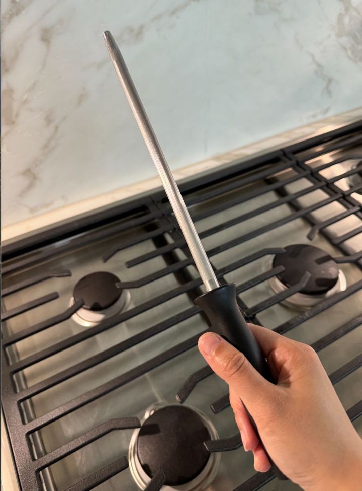 My mother-in-law thinks this tool sharpens her knife, but I didn’t think so. We can’t seem to agree. Is she right?