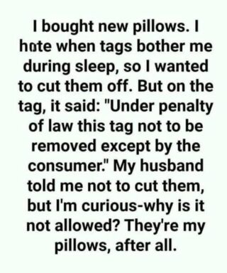 Are pillow tags illegal to remove?
