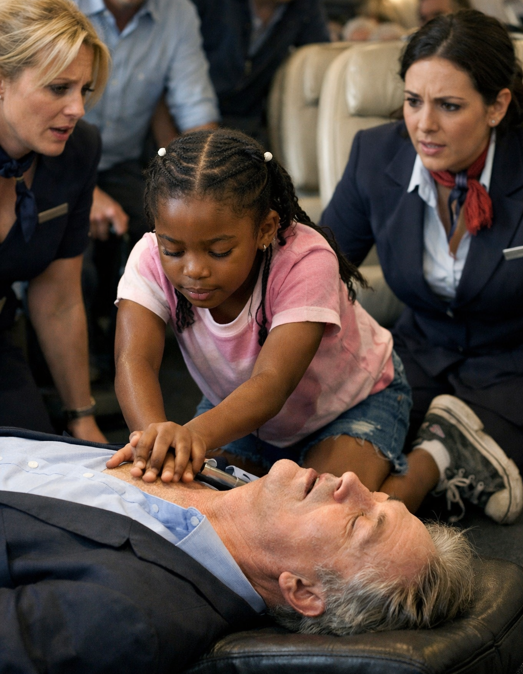 No One Noticed the Poor Little Girl on the Plane… Until She Saved a Billionaire and His Whisper Changed Everything