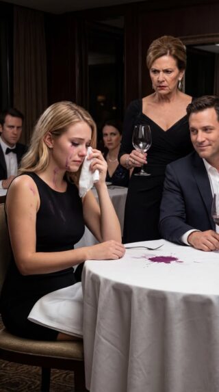 At the very first meeting with my fiancé’s family, his mother threw a glass of wine in my face and laughed cruelly, “Just disinfecting the poor! Want to marry my son? Pay $100,000 now.” I turned and saw him smiling along with her.