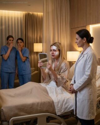 I never told my husband’s mistress that I was the renowned plastic surgeon she booked a consultation with. She didn’t recognize me in my mask and scrubs. She pointed to a photo of me on her phone and said, “I want to look better than this hag my boyfriend is married to. Make me younger so he finally dumps her.” I simply smiled behind my mask and nodded. The surgery was a masterpiece. She believed she was waking up with a face that would make me weep with envy. But when the final bandage was peeled away, her face went pale. She screamed in horror, dropping the mirror to the floor. I hadn’t made her younger. I had used my scalpel to carve her into an exact, permanent replica of…