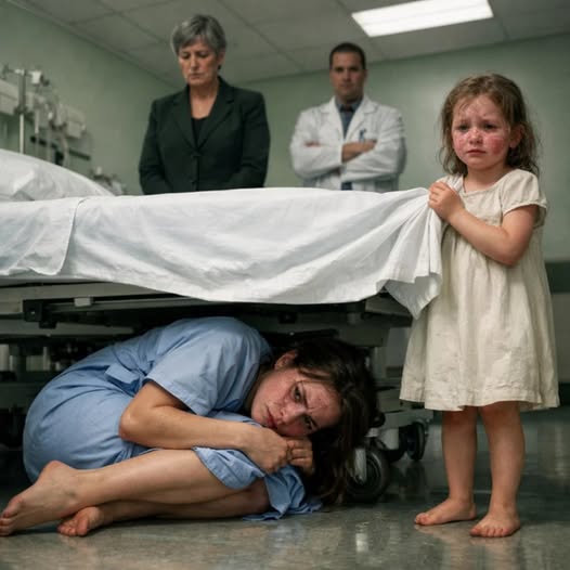 Right after I gave birth, my daughter told me to hide under the hospital bed… and what I heard next made my bl00d run cold.