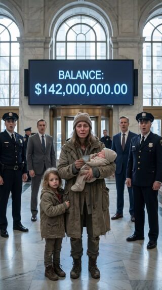 A homeless mother nervously stepped into a bank clutching her late grandfather’s worn-out card, hoping for a few dollars. But when the teller inserted it, the balance that flashed across the screen stunned the entire room into silence.