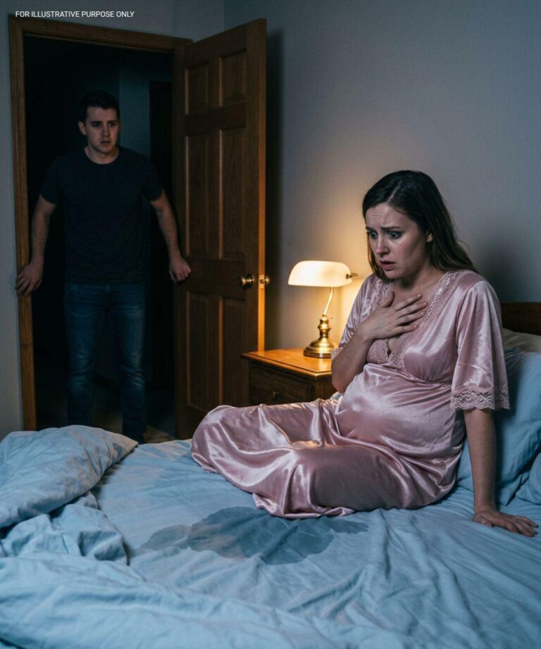 I came back from a business trip in the middle of the night, saw my wife’s pink dress on backwards and those water stains on the bed… and I froze.