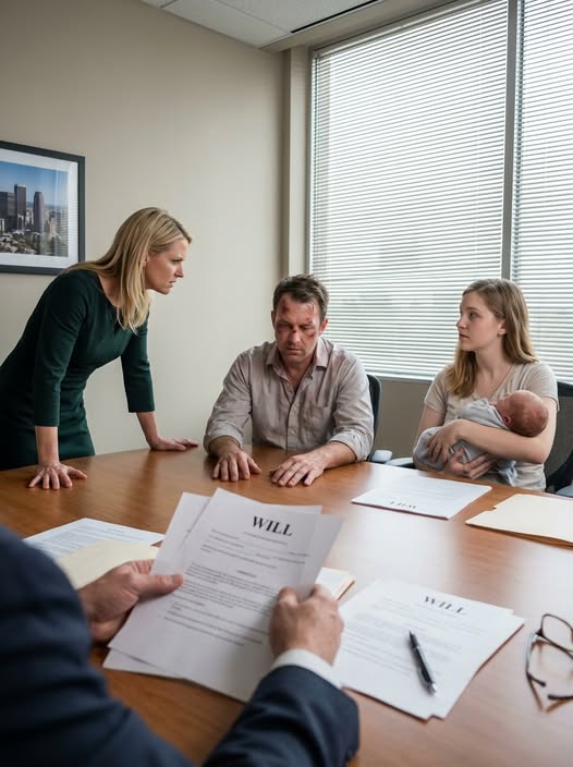 After my mother-in-law passed away, I went to the reading of her will—only to find my husband sitting there with his mistress… and a newborn in her arms. They didn’t even look embarrassed. Like they’d been waiting for me to crumble. But when the lawyer opened the envelope and began reading her final words, the room went ᴅᴇᴀᴅ quiet—and my husband’s face drained of color.