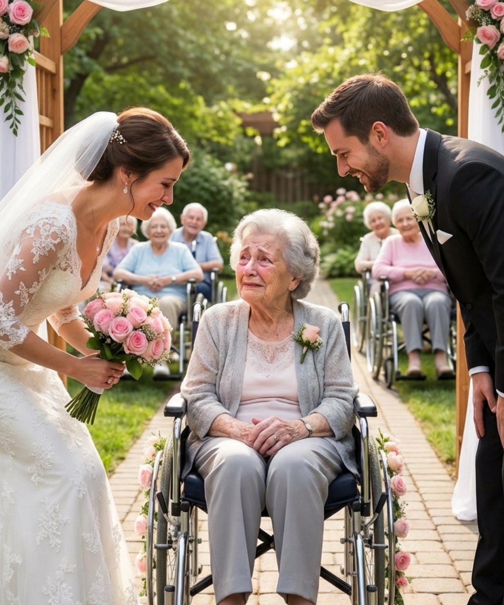 We held the wedding at a nursing home so my grandmother could see me get married. My mother grimaced: “How depressing… don’t even mention it.” My sister laughed: “Post it and they’ll call it a ‘wedding of poverty’.”