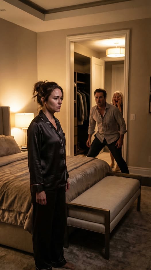 “Where is the $300,000 from your card?! My mother said you withdrew everything!” my husband yelled as he burst in at night. I silently turned on the bedroom light. What he saw made his knees buckle — and his mother screamed in horror.