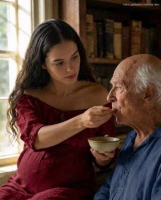I married my 80-year-old neighbor to save his house… and then I got pregnant and his family came for bl00d