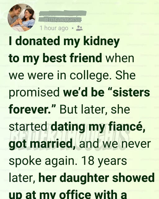 She Stole My Fiancé After I Saved Her Life—18 Years Later, 18 Years Later, Her Daughter Came Looking for Me
