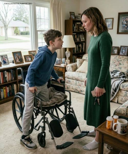 My husband left me alone with his “Paralyzed” son. The moment his car was out of sight, the boy jumped up from the wheelchair and whispered: “Run! He’s not coming back!”