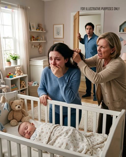 I set up the camera to check on my baby during naptime, but what I heard shattered me first: my mother snarling, “You live off my son and still dare to say you’re tired?” Then, right beside my child’s crib, she grabbed my wife by the hair. My wife didn’t scream. She just went still. That was the moment I understood her silence all these months wasn’t patience—it was fear. And once I kept watching, the truth got even worse.
