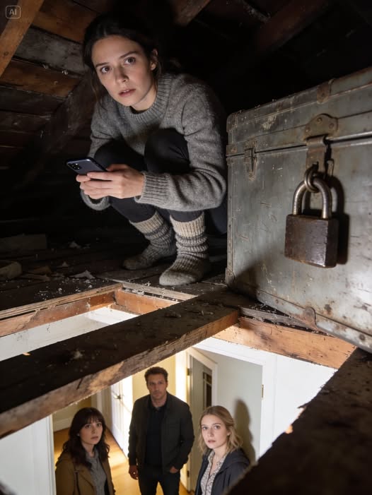 When my FBI husband told me to hide in the attic because there had been a “security issue,” I killed the lamps, climbed the stairs in my socks, and locked myself behind the steel door believing the threat was somewhere outside our house—but