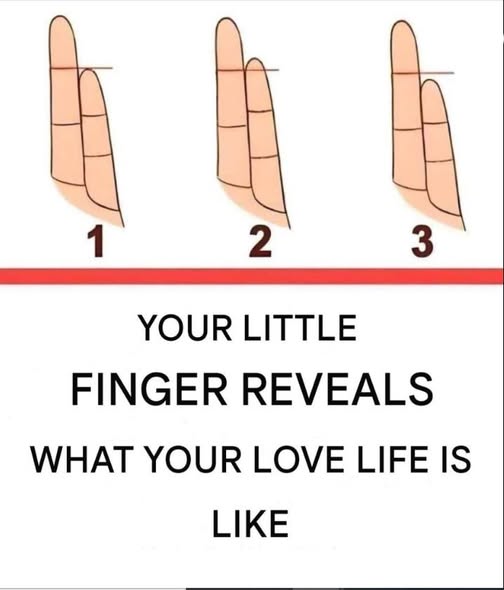 What does your pinky finger look like? Find out what you think about love.