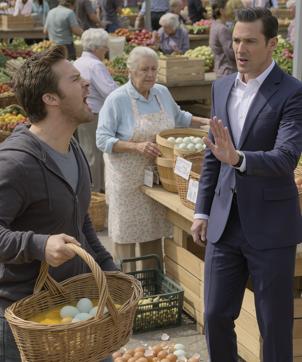 An Elderly Woman Was Confronted by a Troublemaker at the Farmers’ Market — But When a Stranger in a Suit Stepped Out of His SUV, Everyone Went Silent