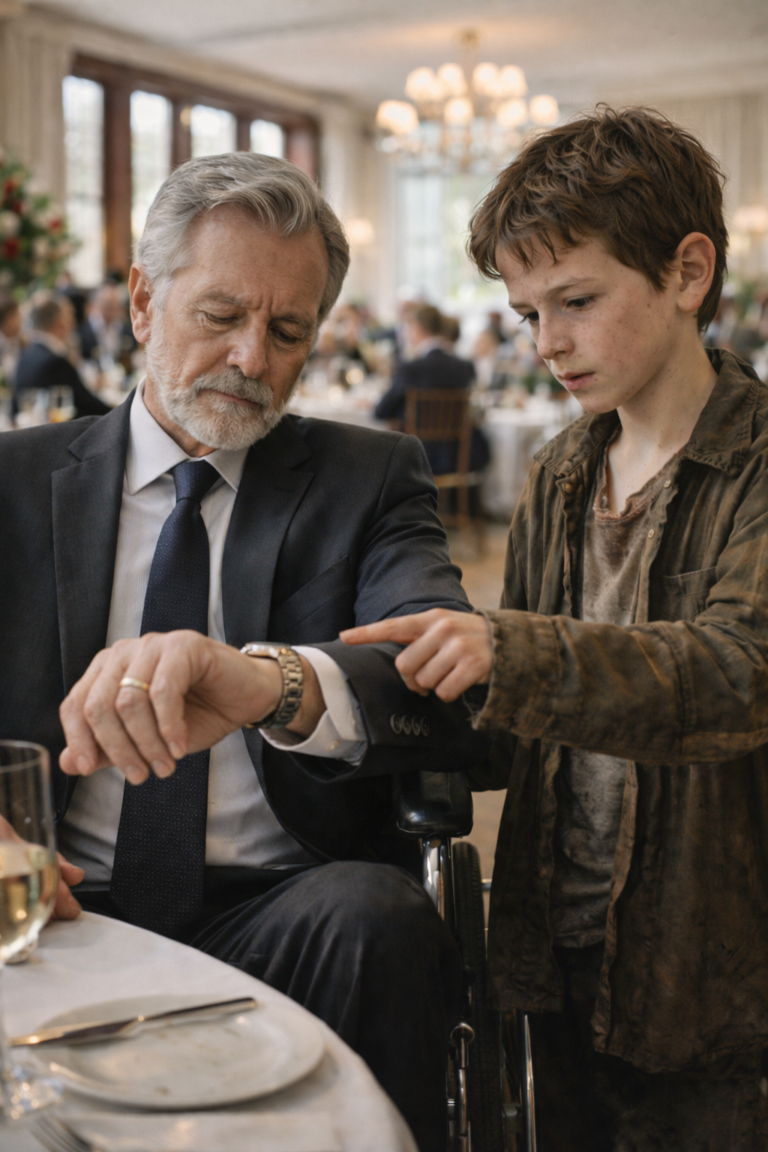 “Sir… My Father Had a Watch Exactly Like Yours” – A Rich Tycoon Tried To Kick A Homeless Boy Out Of A Luxury Restaurant — Until The Boy Pointed At His Watch And Spoke One Sentence