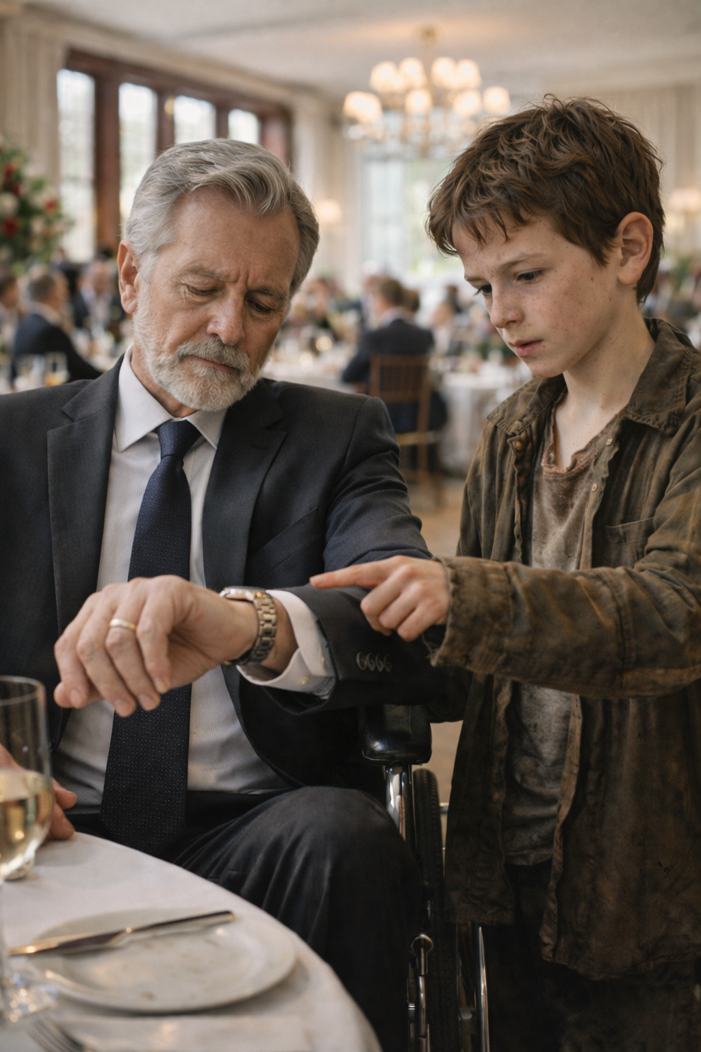 “Sir… My Father Had a Watch Exactly Like Yours” – A Rich Tycoon Tried To Kick A Homeless Boy Out Of A Luxury Restaurant — Until The Boy Pointed At His Watch And Spoke One Sentence