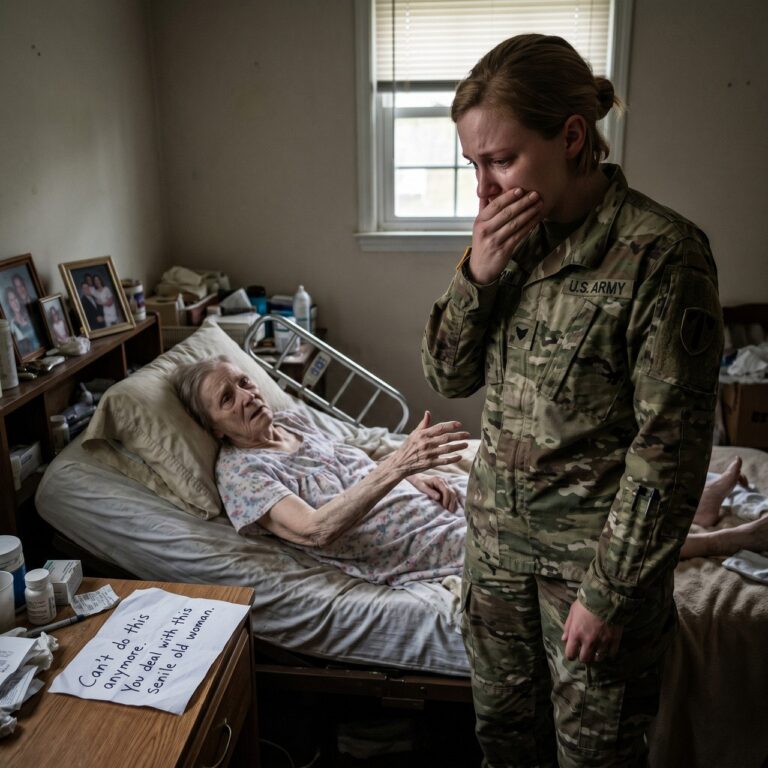 When I Returned From Training, My In-Laws Had Already Left, But They Left Behind A Note: “Deal With This Senile Old Woman.” I Found Her Lying On Her Deathbed. Then She Pulled Me In And Whispered, “Help Me Get Revenge… They Have No Idea Who I Really Am.”