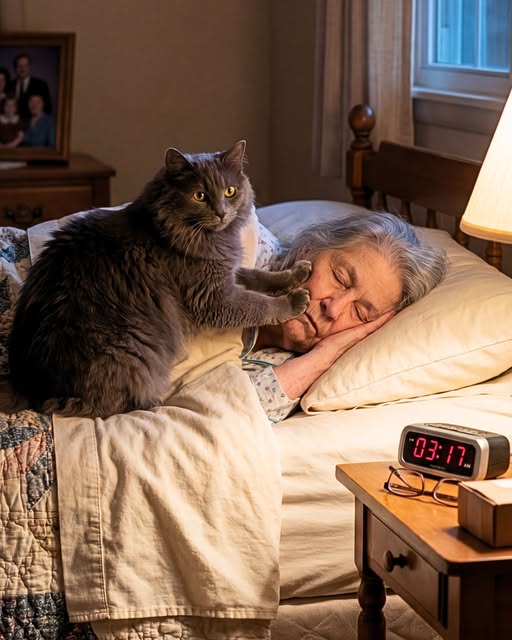 The cat would wake its owner up every night and force her to go sleep on the sofa. She complained of insomnia, until one day she got tested