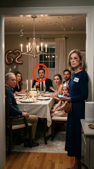 On my birthday, I walked into the candlelit dining room with one eye swollen shut, and every voice died on the spot.