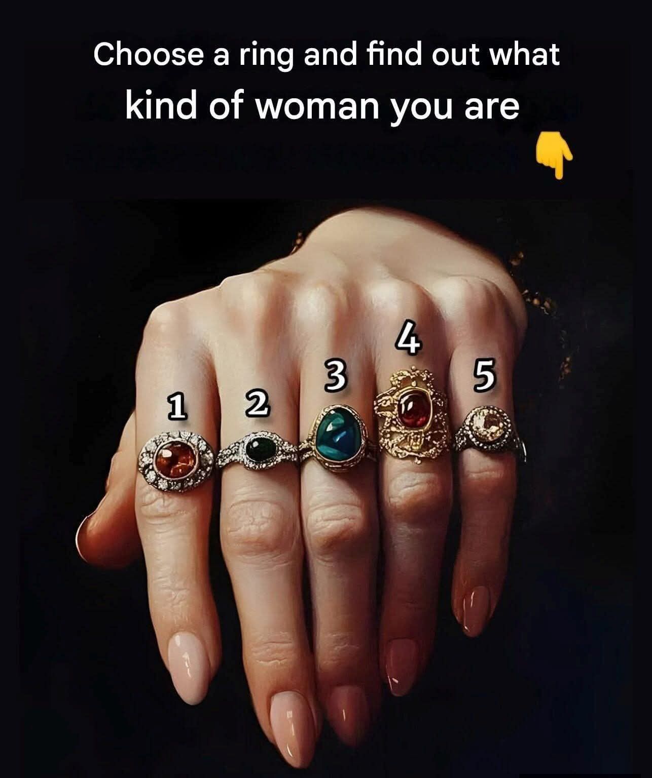 CHOOSE A RING AND DISCOVER THE KIND OF WOMAN YOU ARE: A DEEP DIVE INTO PERSONALITY, IDENTITY, AND THE QUIET LANGUAGE OF JEWELRY