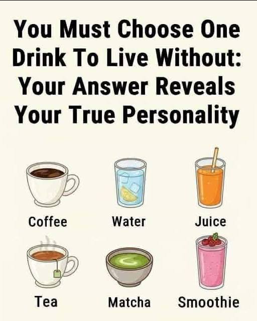 “Choose one drink to give up” — what it says about you