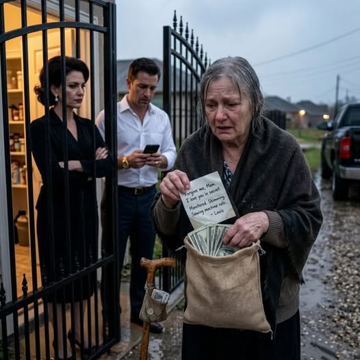 **HE KICKED HER OUT INTO THE RAIN WITH A BAG OF RICE, BUT INSIDE WAS A NOTE: “FORGIVE ME, MOM, I LOVE YOU IN SECRET”**