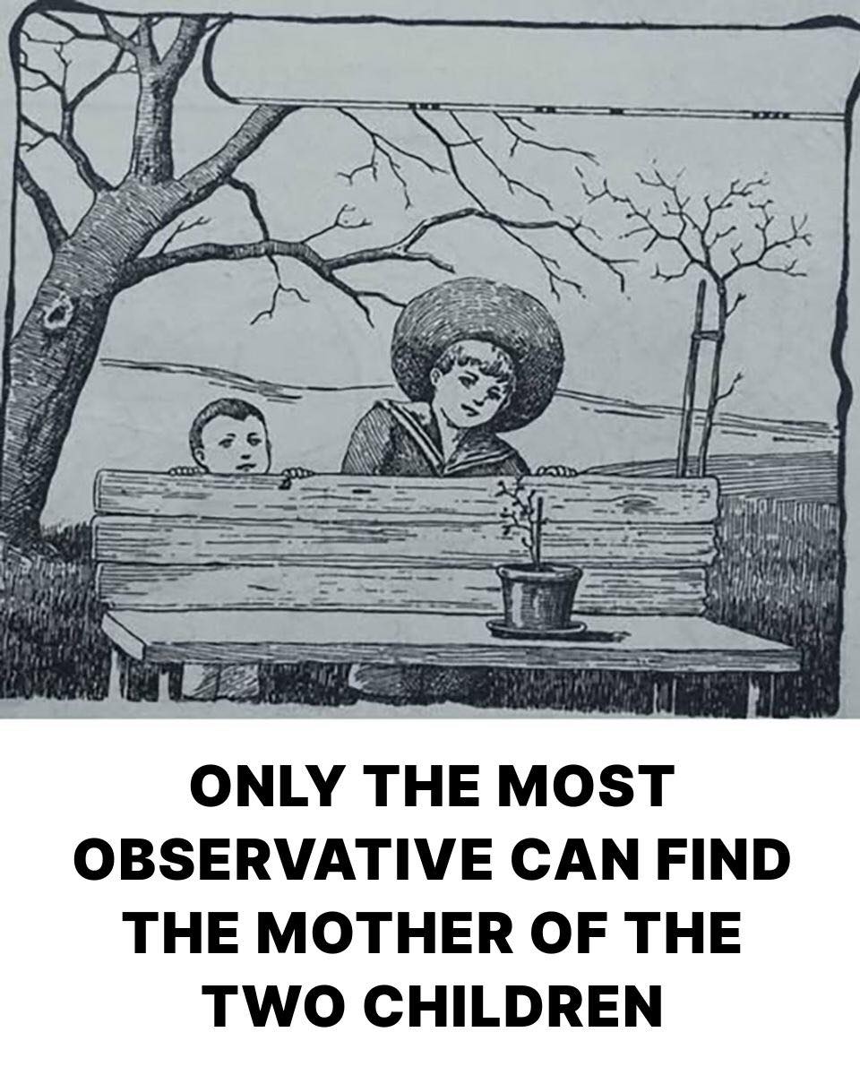This old illusion baffles the brain: find the mother of two children in 5 seconds