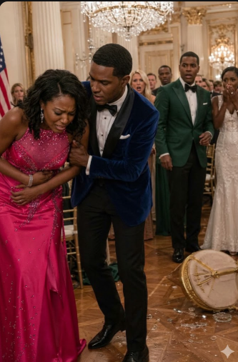 ‎‎Eight months pregnant, she was humiliated by her sister and bridesmaid during the wedding ceremony, collapsing amidst mocking laughter, until a stranger appeared, revealing a secret that left the groom speechless.