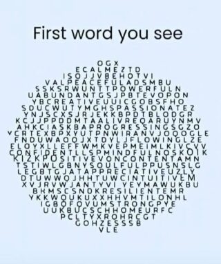 hat’s the First Word You See?