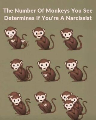 How Many Monkeys Do You See? Check If You’re A Narcissist below