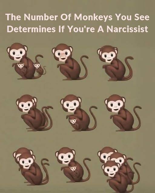 How Many Monkeys Do You See? Check If You’re A Narcissist below