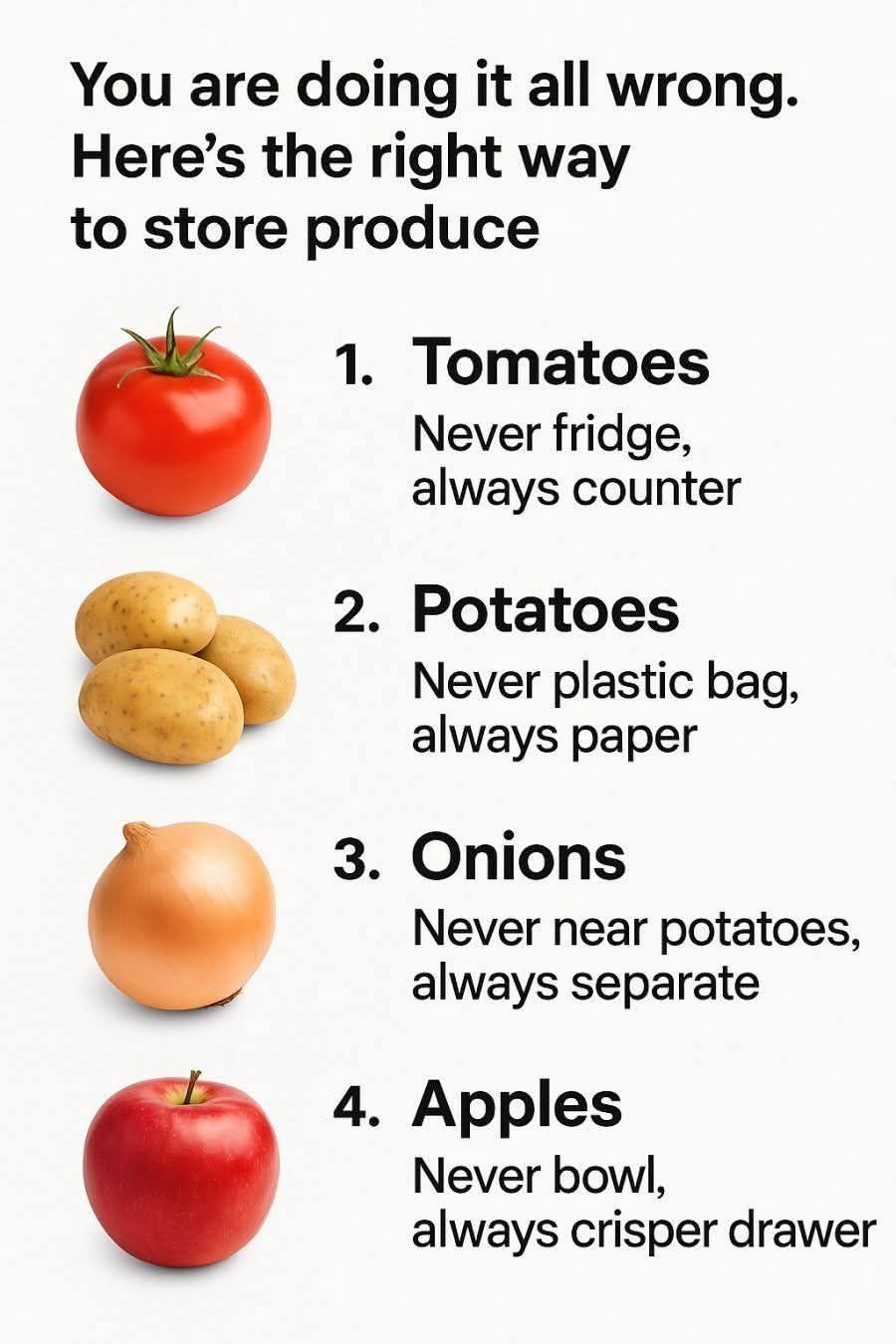 You are doing it all wrong. Here’s the right way to store produce