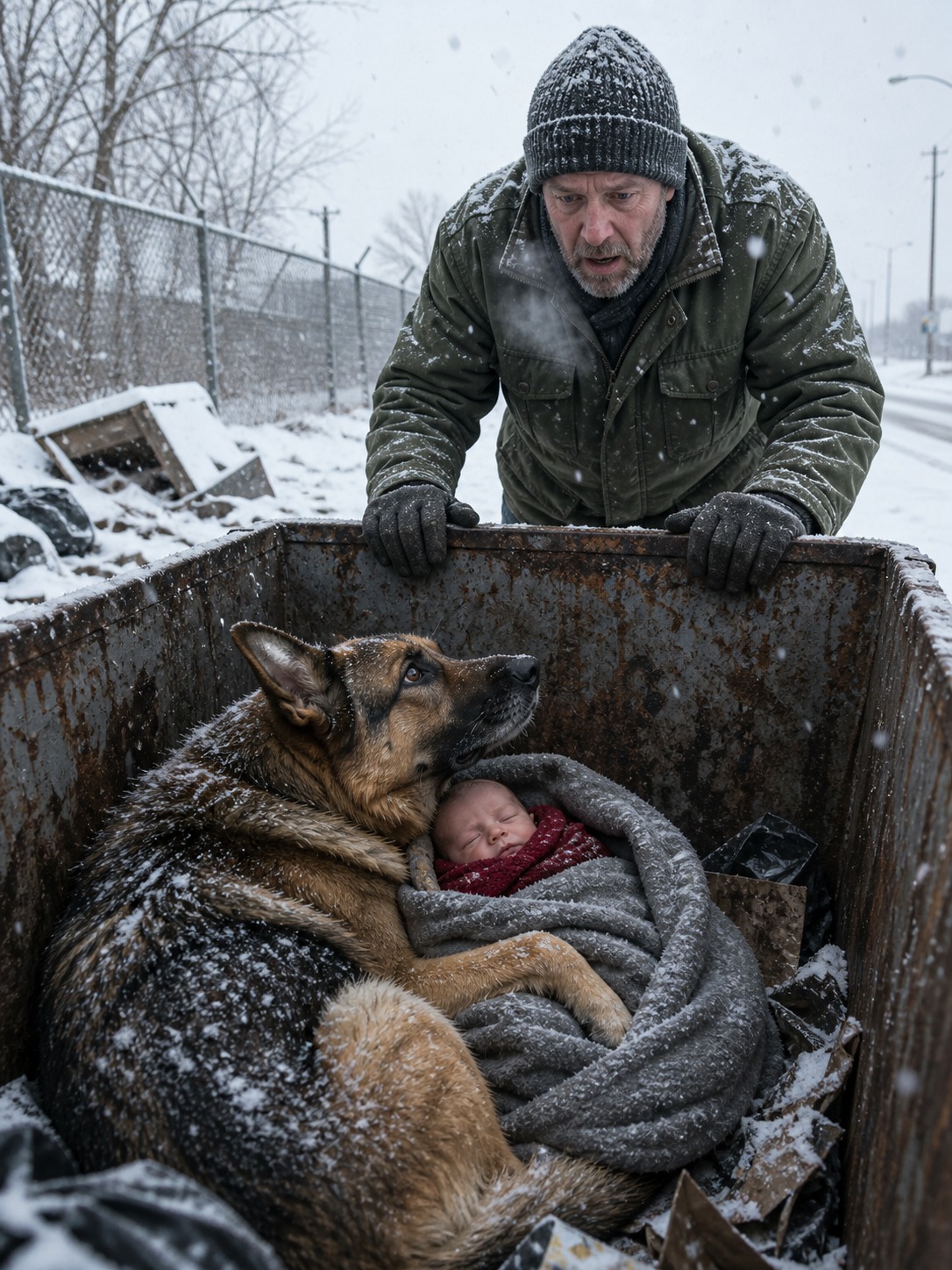 That night, a snowstorm buried everything in silence … until an abandoned old dog heard a sound no one else could — and what he did next changed a life forever …
