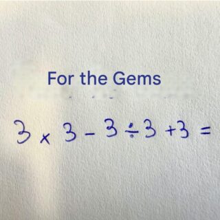 Math: Can you solve 3×3 + 3÷3 – 3?