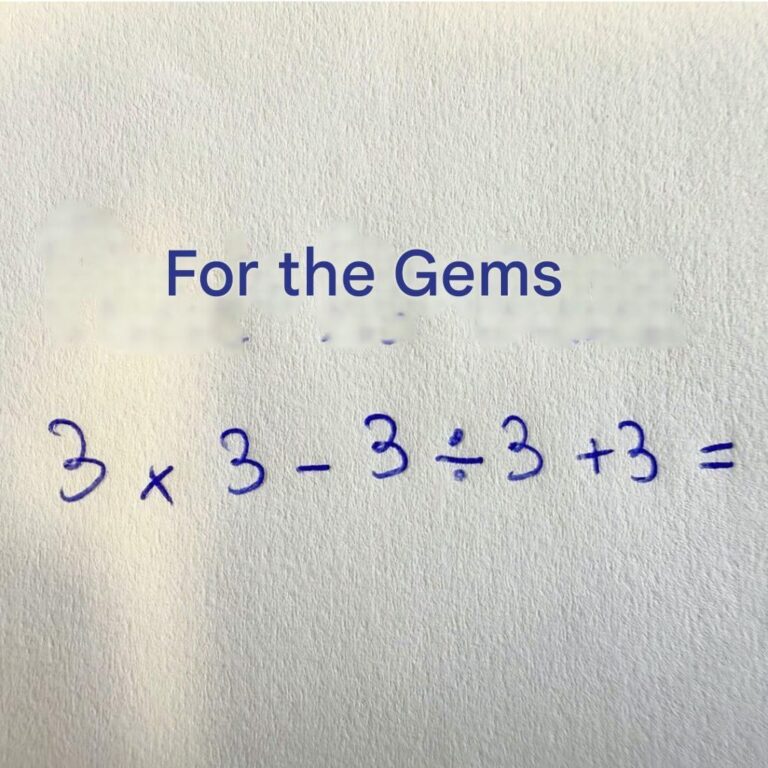 Math: Can you solve 3×3 + 3÷3 – 3?