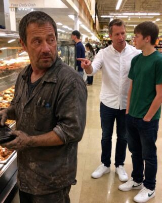 A Man Pointed at My Grease-Stained Hands and Told His Son I Was a Failure – Just Moments Later, His Son’s View of Me Changed Completely