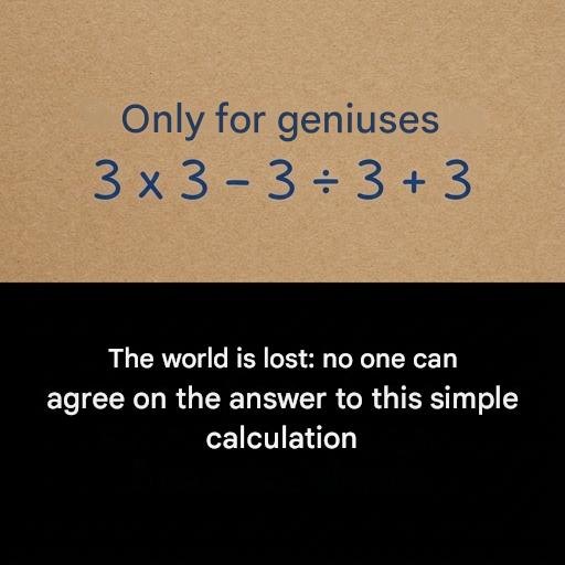 The world is lost: no one can agree on the answer to this simple calculation.